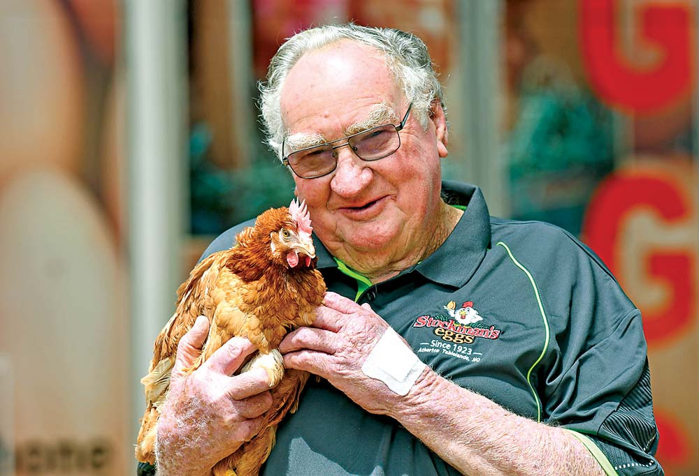 Robin Stockman’s love for chickens has stayed with him his whole life.