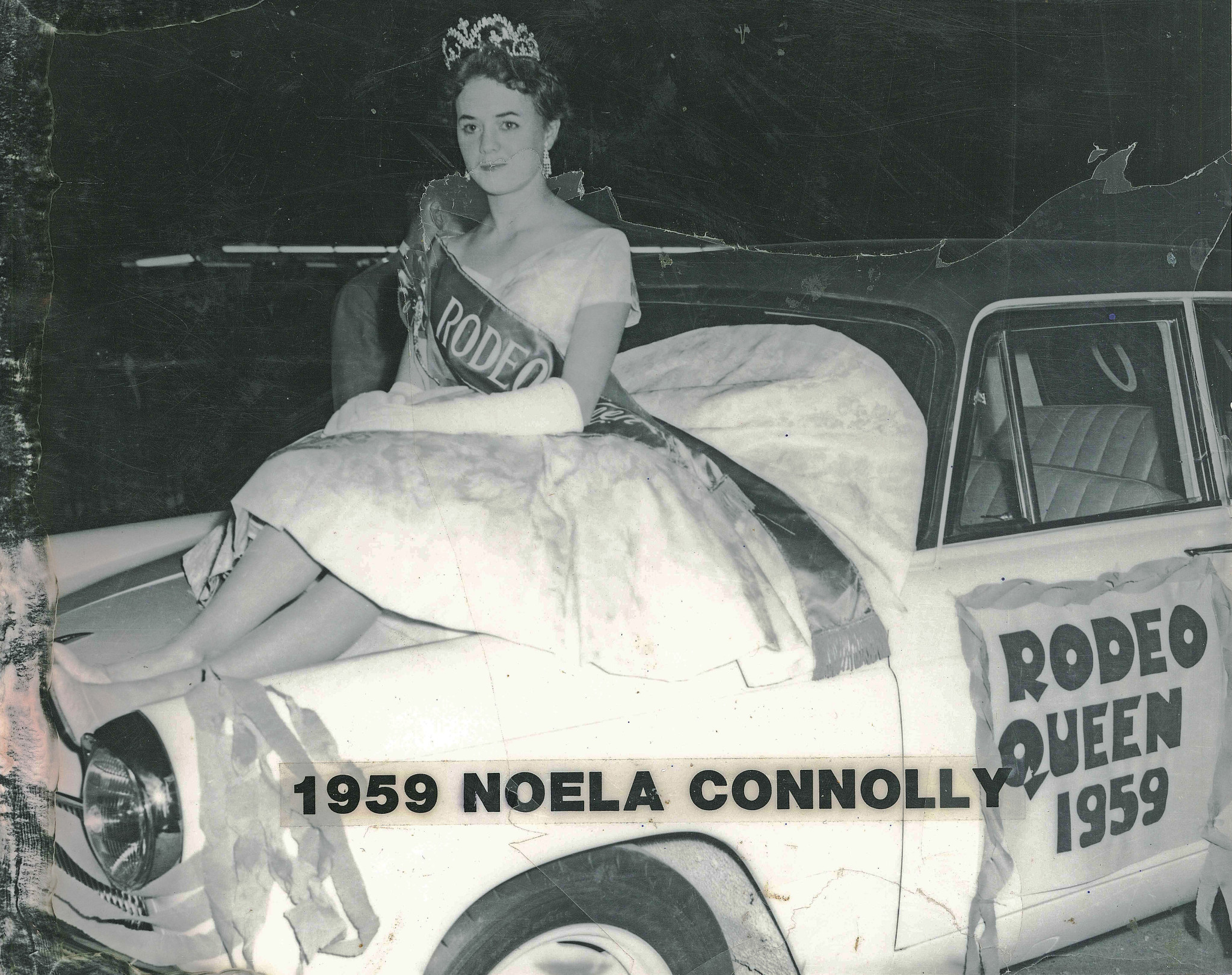 The Mareeba Rodeo’s very first Queen was Noella Conolly.