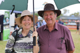 Upper Barron locals David & Carol Nix did not let any wet weather rain in their parade while attending