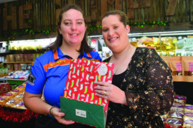 Whitney Mitchell (right) and the Humpy’s Alex Bozsan.