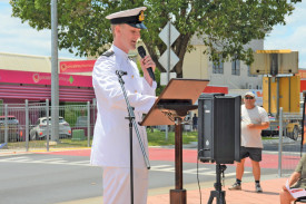 Guest speaker Midshipman Harrison Wetherall, RAN HMAS Cairns.