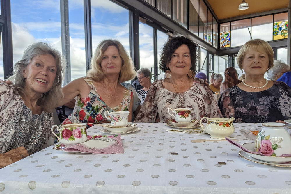 Enjoying the High Tea event were (from left) Lila Klingenberg, Jillie Hembrow, Lorraine Hurlimann and Dina Odorico.