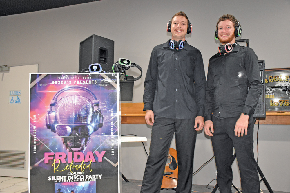 Brothers Jared and Jordan Hohns will be hosting a silent disco at Bosca’s in Mareeba next Friday.