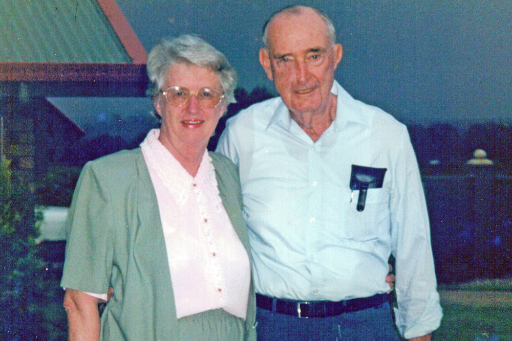 George Holland and his wife Ruth. George celebrated his 100th birthday last week.