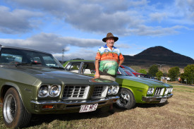 Peter Knolan with his HQ 73 308 and HQ 72 chevy statesman.