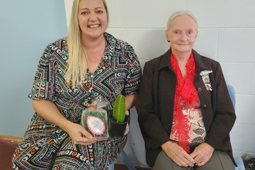 Angela Nason with QCWA Mareeba Branch treasurer Janet Parkinson at the meeting held in Mareeba recently