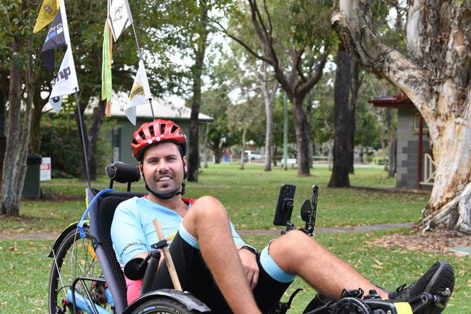 Tommy Quick, 29, is closing in on his goal to reach the northernmost point of Australia, Cape York (Pajinka) atop his recumbent trike.