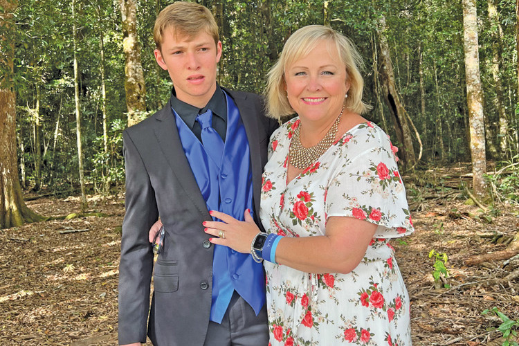 Moyamoya Australia's founder Nicola Baker and her son Jed who lives with moyamoya disease.