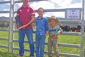 Well-known local Morgan Brennan of Lake Eacham was checking out plenty of high calibre genetics at the Telpara Hills annual on-property sale with sons Kody 10 and Aiden 7.