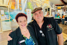 Mareeba Mayor Angela Toppin and chamber president Joe Moro.