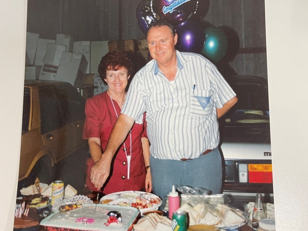 Pam and Claude celebrating 30 years in business.