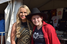 12-year-old Lily Larcombe became an overnight fan of Christie Lamb’s and bought her first CD at Savannah on Friday, getting a photo with her new favourite artist.