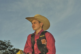 Jake has no fear when it comes to bull riding, following in his fathers foot steps and ready to showcase his skills at the Mareeba Rodeo.