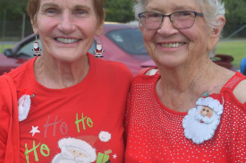Pat Gillespie and Margaret Norbury loved an evening of Christmas fun.