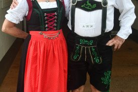 Bavarian dancers Carol Peirce and Albert Raester performed.