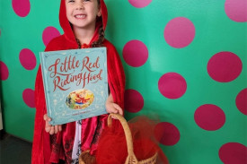 St Joseph’s Atherton student Hannah as Little Red Riding Hood. SUPPLIED.