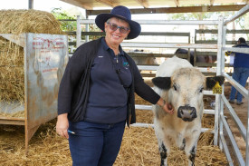 Anne Cover was well prepared for her fi rst year as a Better Beef Open Day host at Beki Speckle Park.