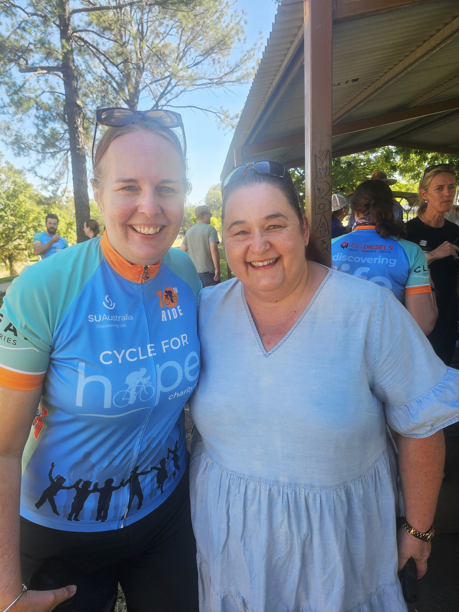 Mareeba State High School’s Chappy Bec (left) and Deputy Principal Lisa Moro.