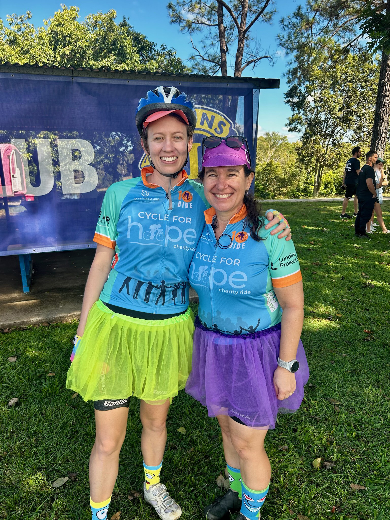 Mossman State High School’s Chappy Chloe (left) and Gail Baildon.