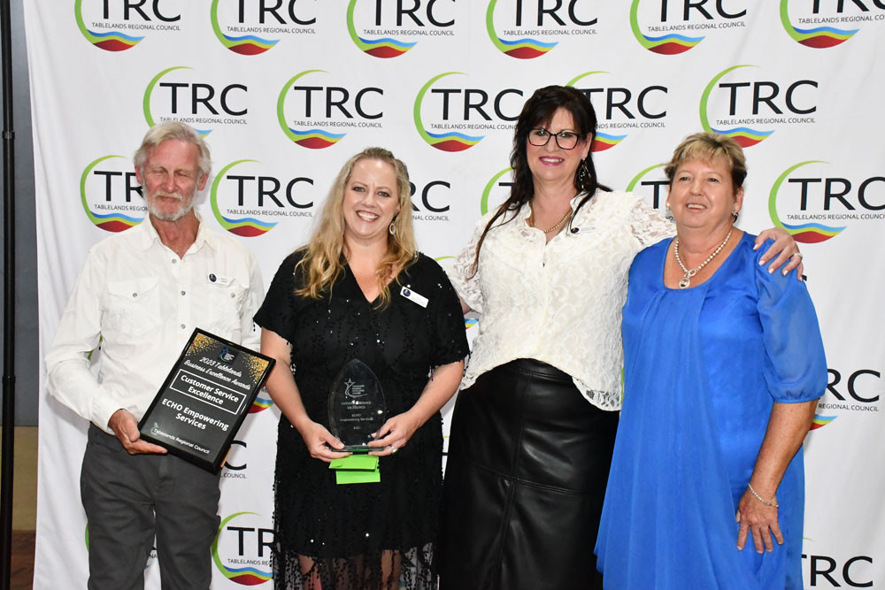 Customer Service Excellence: ECHO Empowering Services – Bernie Brown, Donna Cifuentes, Donna Leigh and TRC Cr Annette Haydon.
