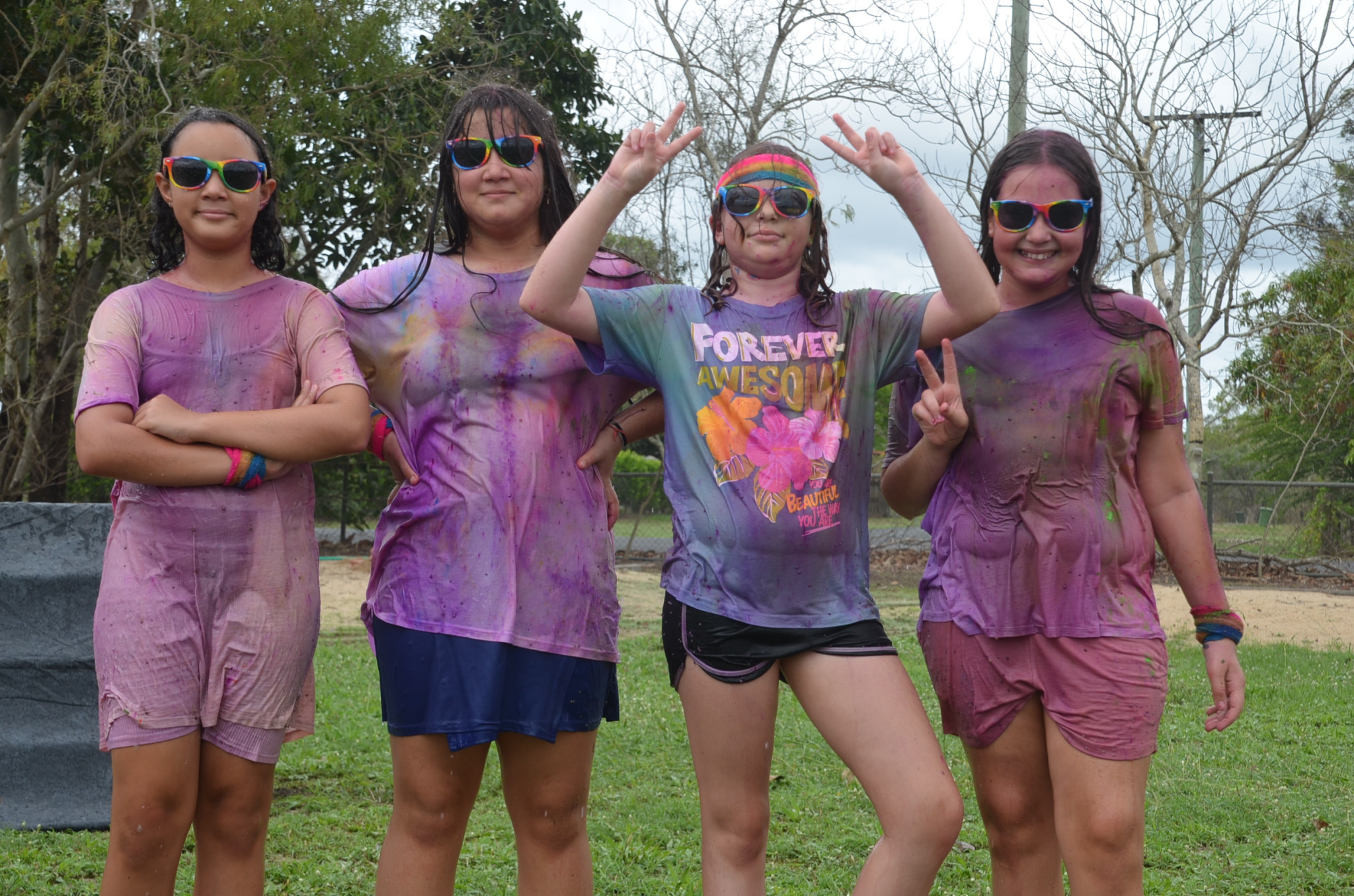 Daya, Sabella, Amelia and Mahlee pose for a photo.