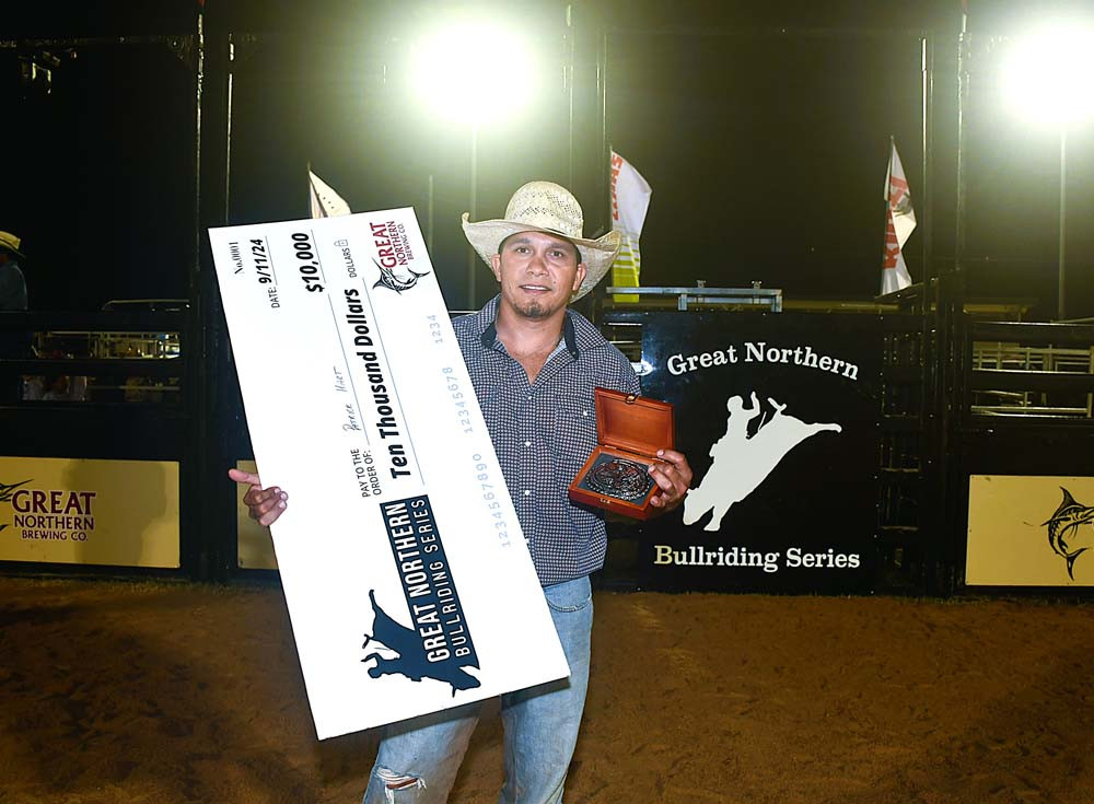 It was Hopevale cowboy Patrick Hart who ultimately took home the champion bullrider title and a $10,000 cheque.