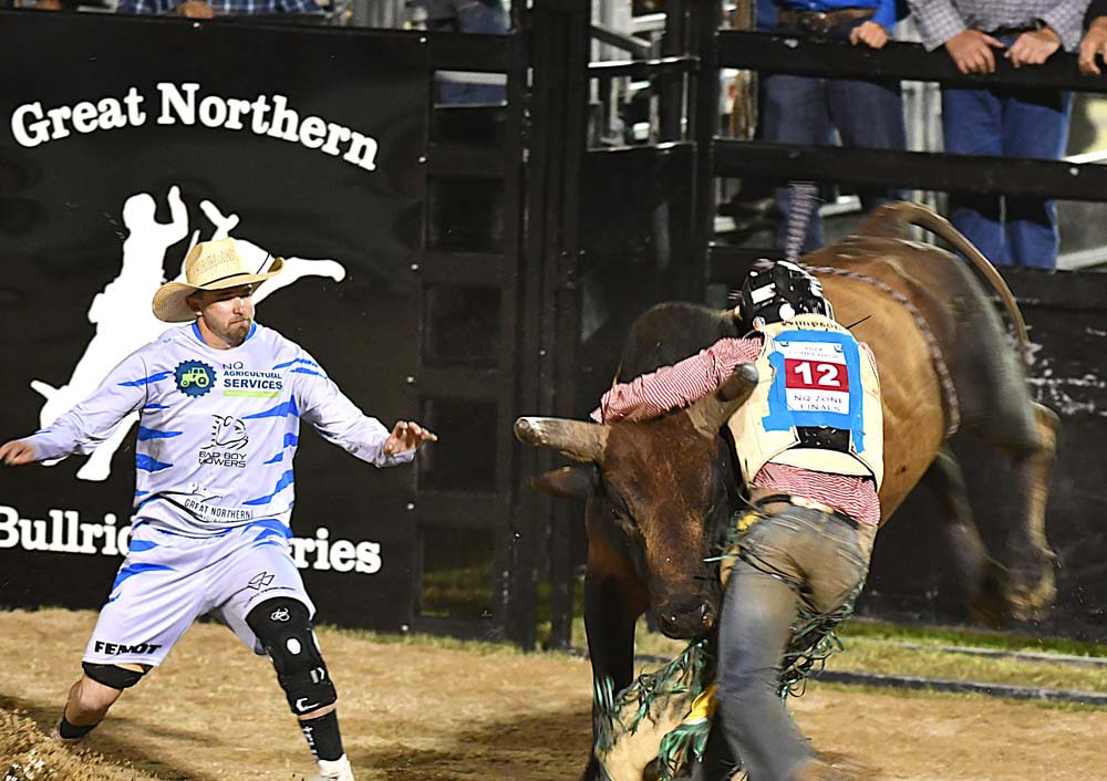 HUNDREDS of fans flooded through the gates of the Atherton Showgrounds on Saturday night as the eagerly anticipated Great Northern Bullriding Series championship event showcased the final clash between man and beast for 2024.