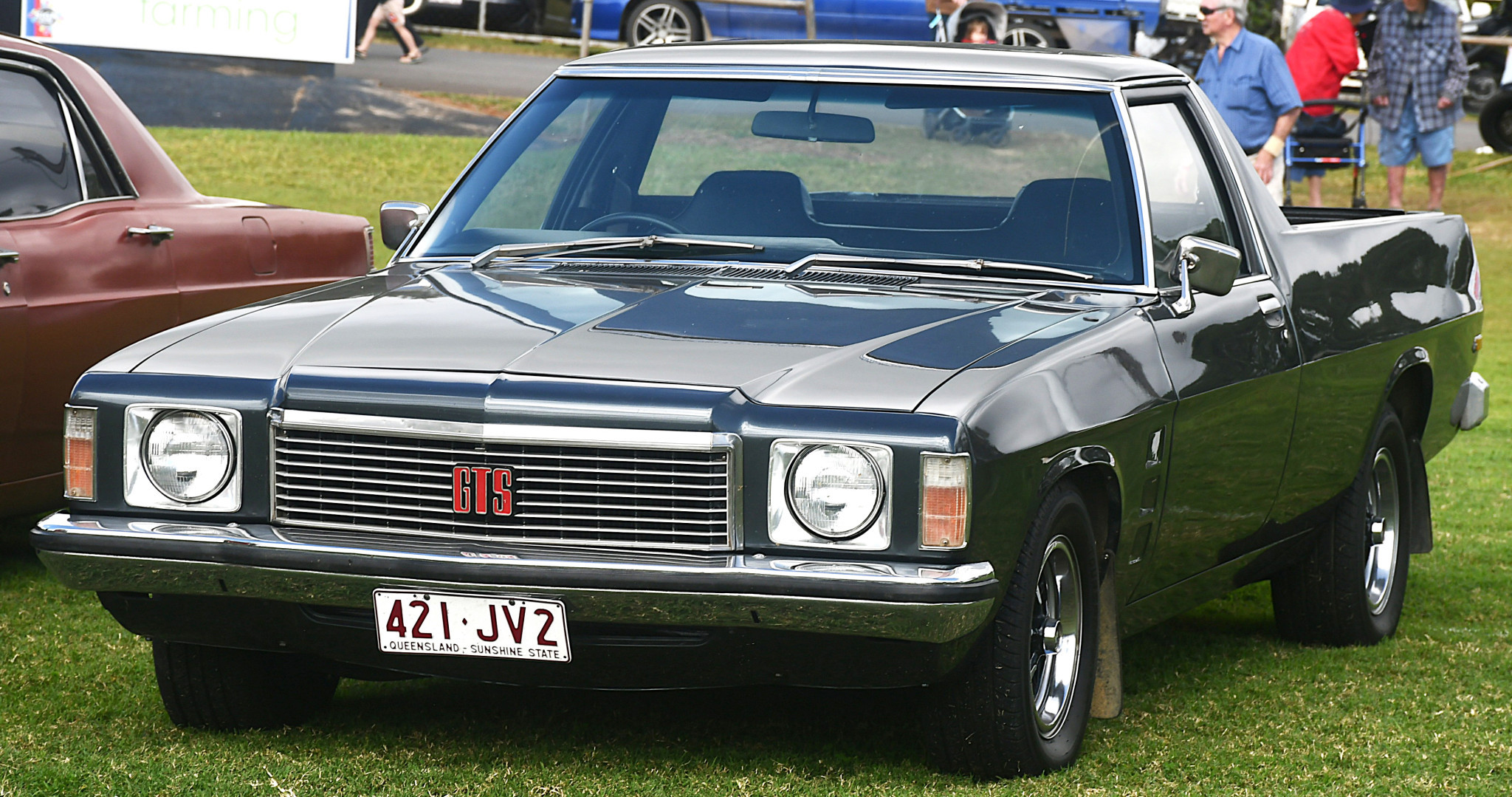 A classic GTS Holden ute at the show.