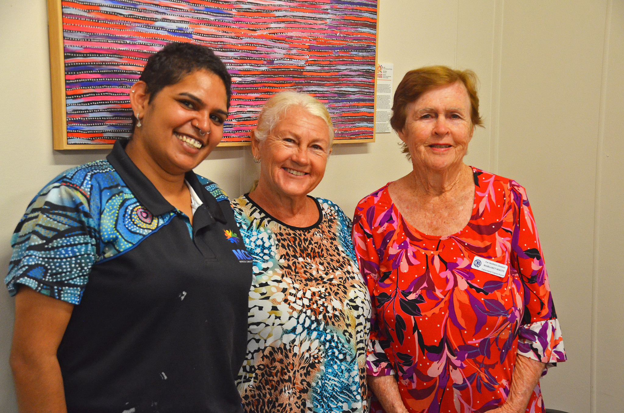 MCC employee Venese Mathieson (left), Juliette Tobiano, and Marg Mikits.