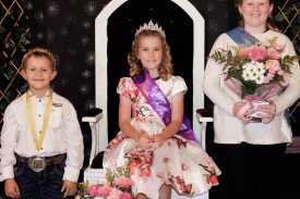 This year’s inaugural charity prince and princess winners Mac Sivyer, Alana Roy and Holly Withers. Photo: Denim and Lace Photography.