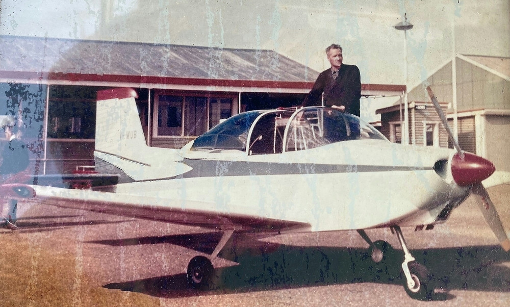 George Hopgood with one of the planes he enjoyed flying during his youth