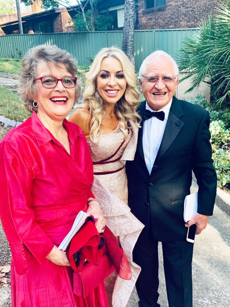 Juliet with her parents – Dr Martin Panter and Sally.