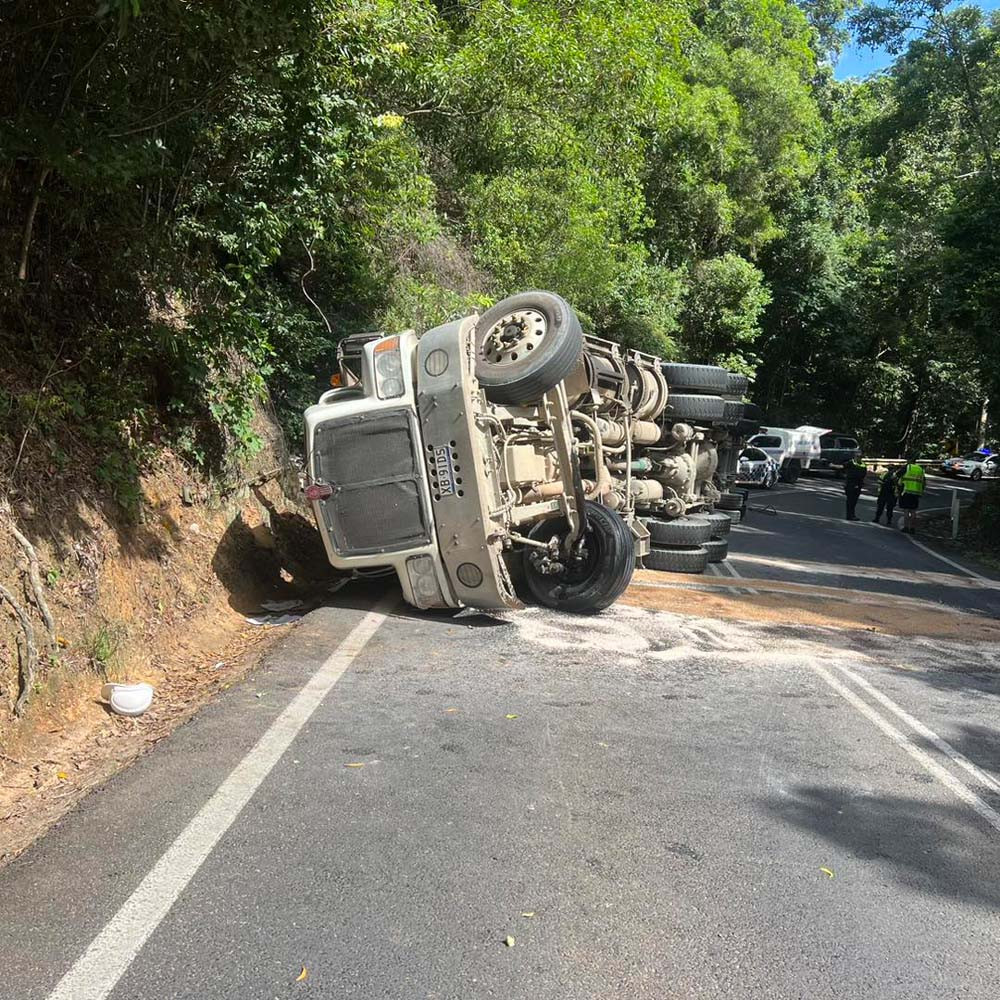 A truck roller on 11 April shut the Kuranda Range Road for seven hours.