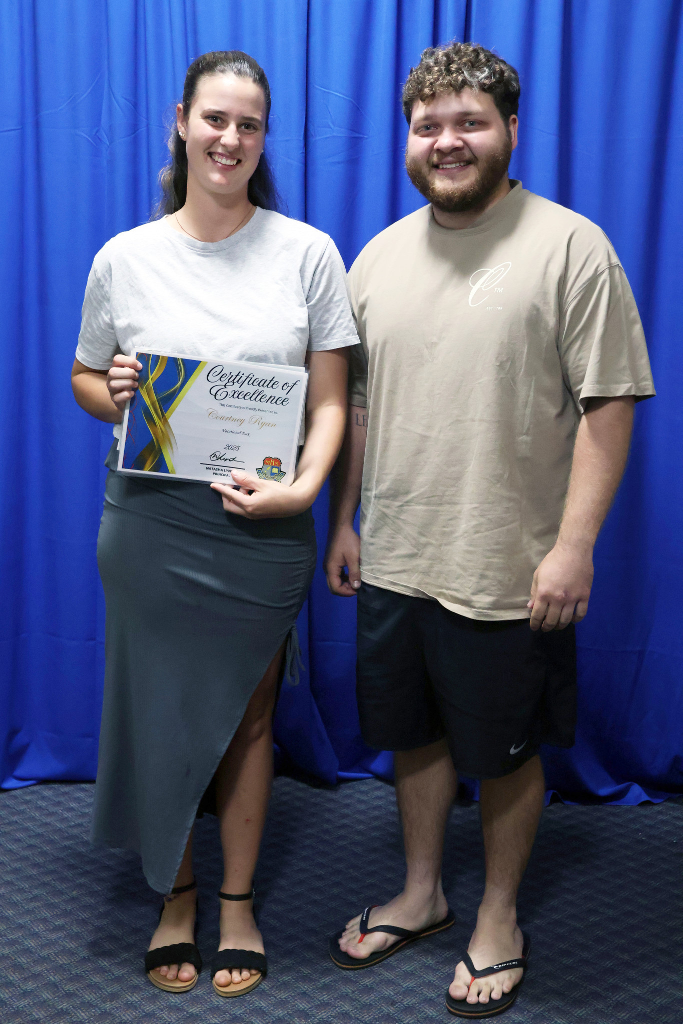 Courtney Ryan (left) earned the Vocational Dux award.