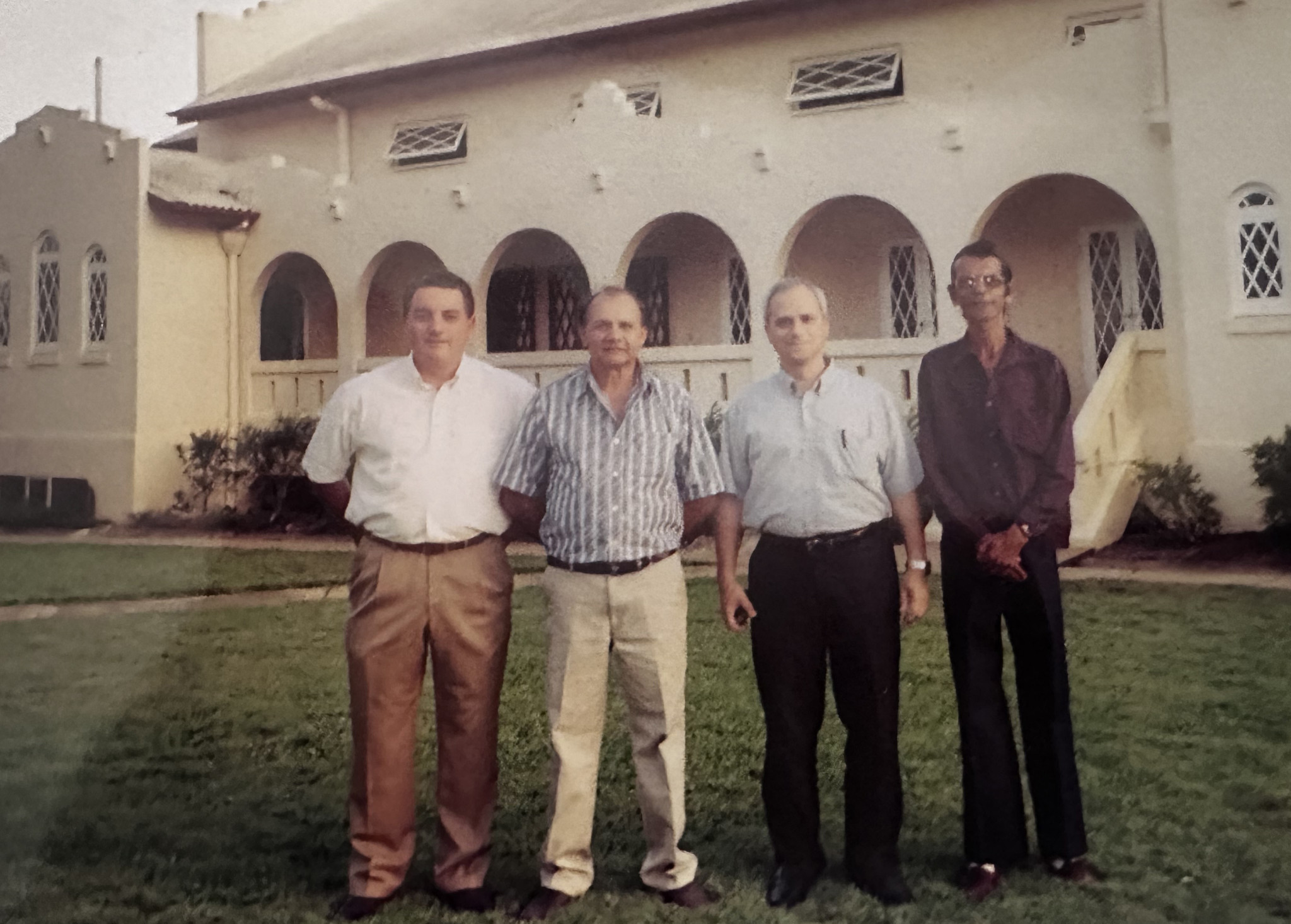 Fr Robert Greenup, Ralph Madigan, Fr Robert Prevost and the late Arthur Collins