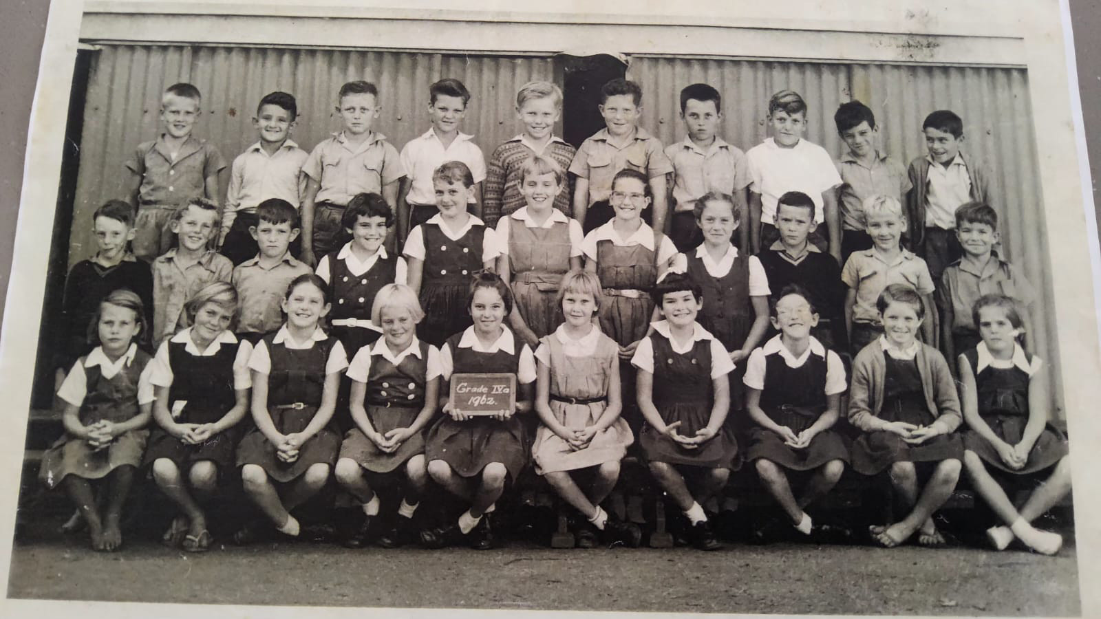 The Year 4 class from Atherton High School in 1962.