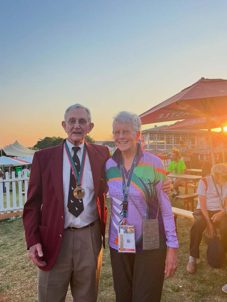 Kath with the 93-year-old South African rower.