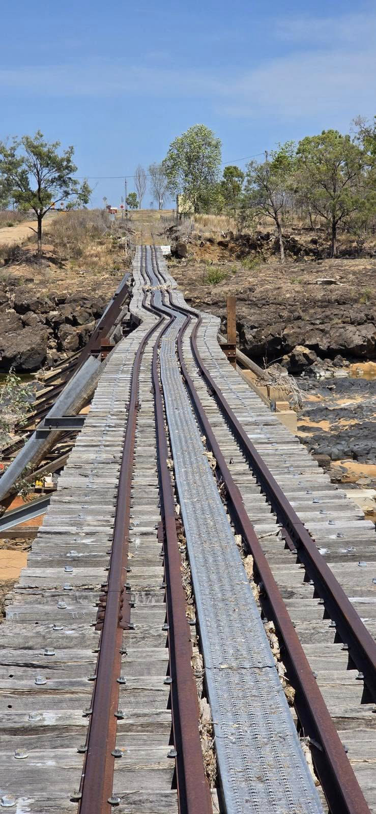The bridge before repairs.