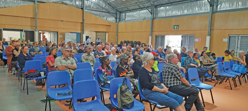 A large crowd gathered at Ravenshoe recently to discuss their concerns over the proposed Chambulin wind farm.