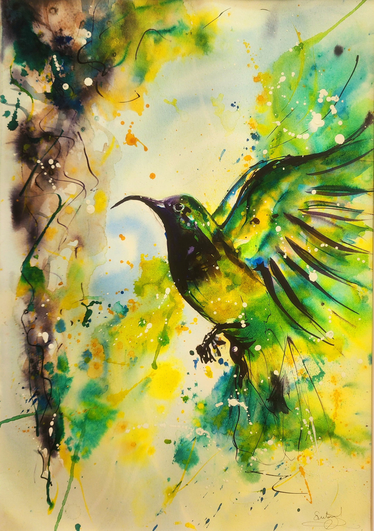 Claire Randall’s contemporary watercolours will be on show.