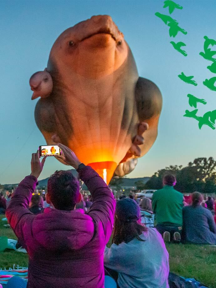 Patricia Piccinini’s monumental artworks, Skywhale and Skywhalepapa, two awe-inspiring hot air balloons, will float above the skies at Cairns Festival on 3 September.