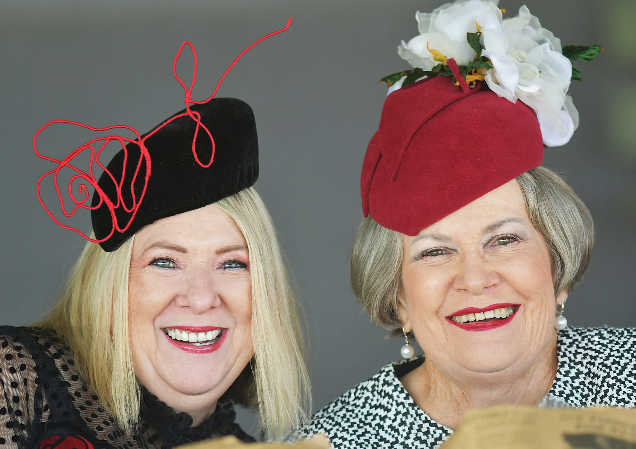 Susen Orr and Di Stewart at the Tolga Races on Saturday.