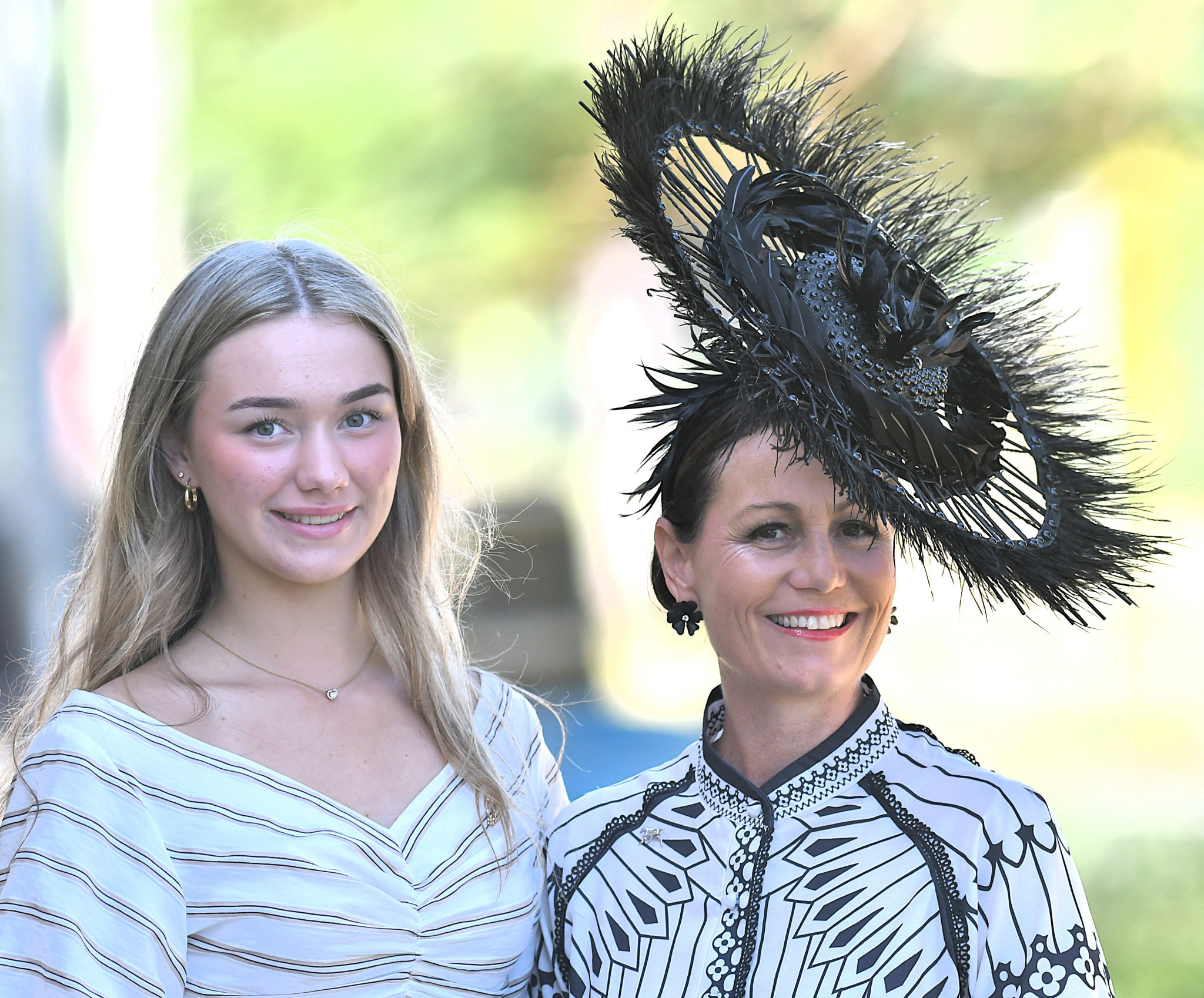 Imogen and Fiona Green, who wore a stunning fascinator.