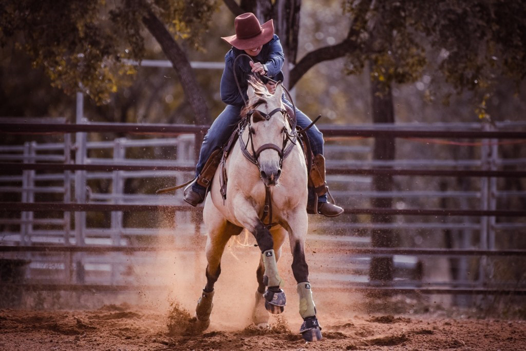 Jade Bott in the Barrel Racing.