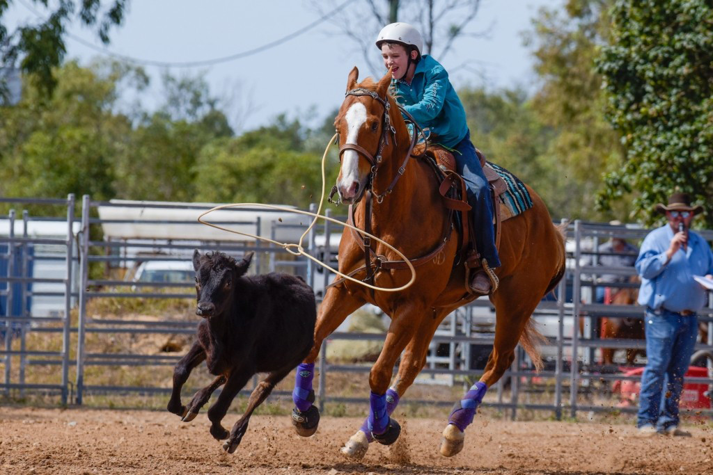 Weston Hilditch in the Junior Breakaway Roping.