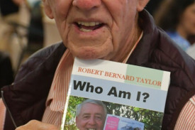 Local author Bob Taylor with his book.