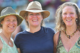Connie Watts, Rachel Grandcourt and Debbie Savage enjoyed the festival.