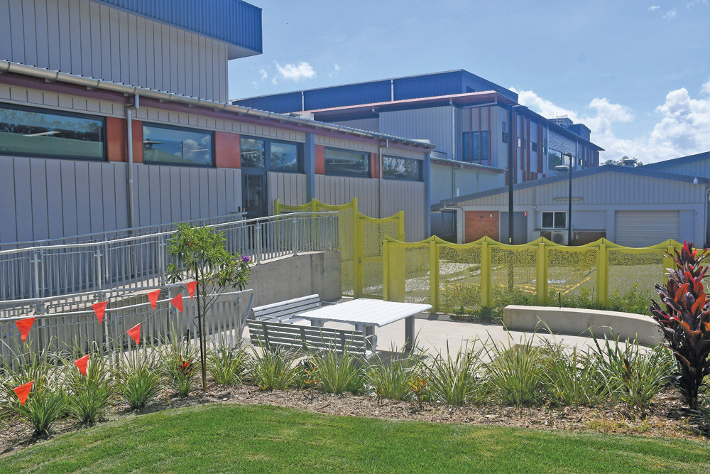 A garden and area for patients and visitors to sit and relax has been included in the new hospital grounds.