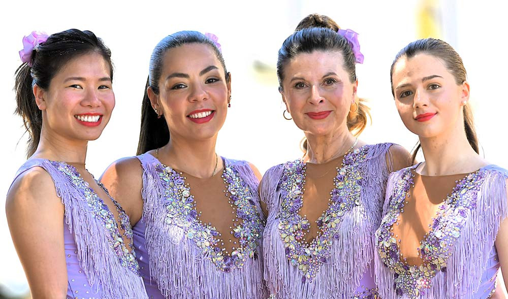 Danetta Lee (left), Renata Duncan, Kathavina Lane and Emily Lane showcased their Latin dances at the festival.