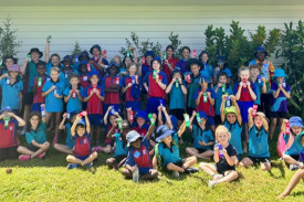 Students at Julatten State School at their annual cross country event.